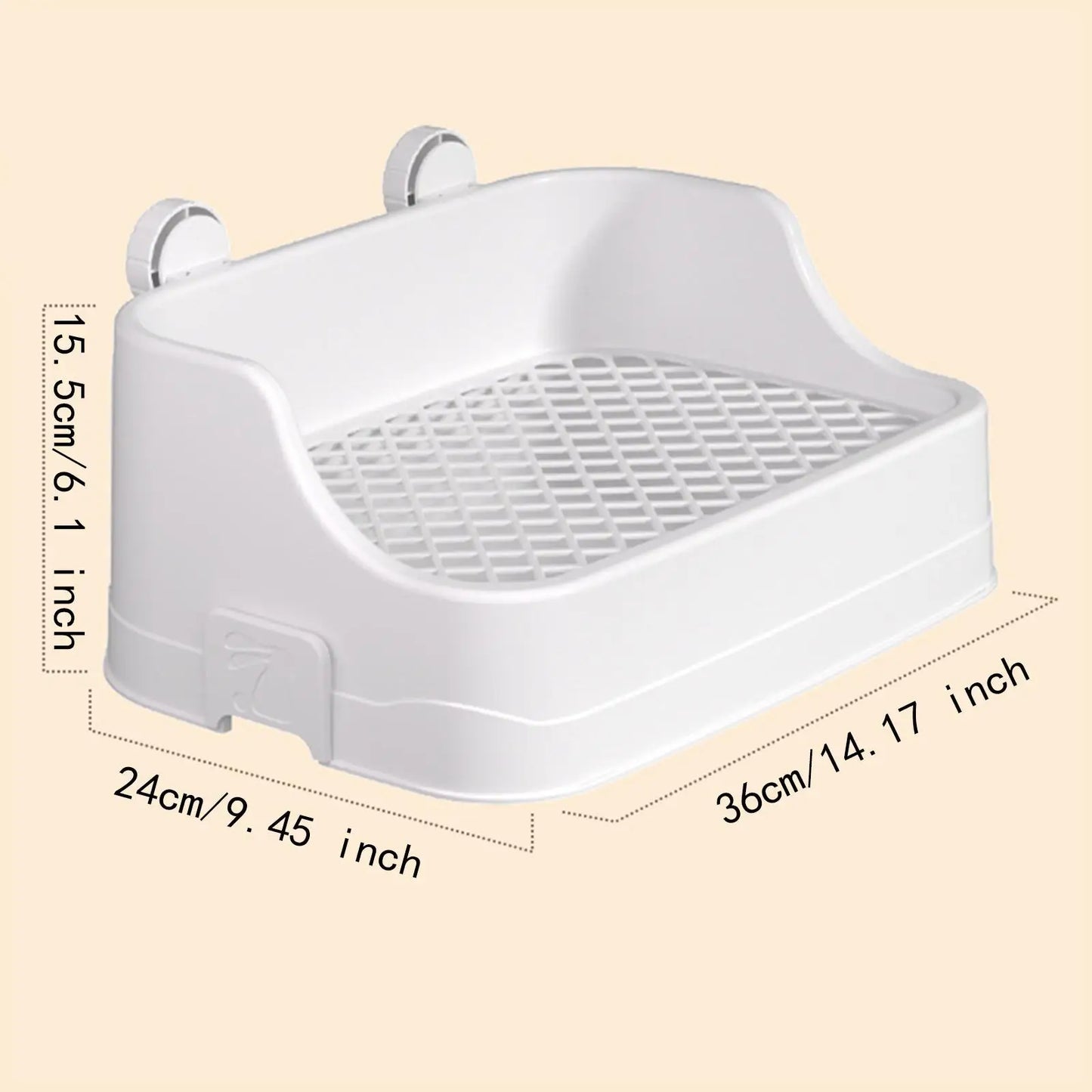 Large Capacity Rabbits Litter Box Rectangular Bunny Potty Corner for Guinea Pigs Chinchillas Small Pet Cleanging Tools