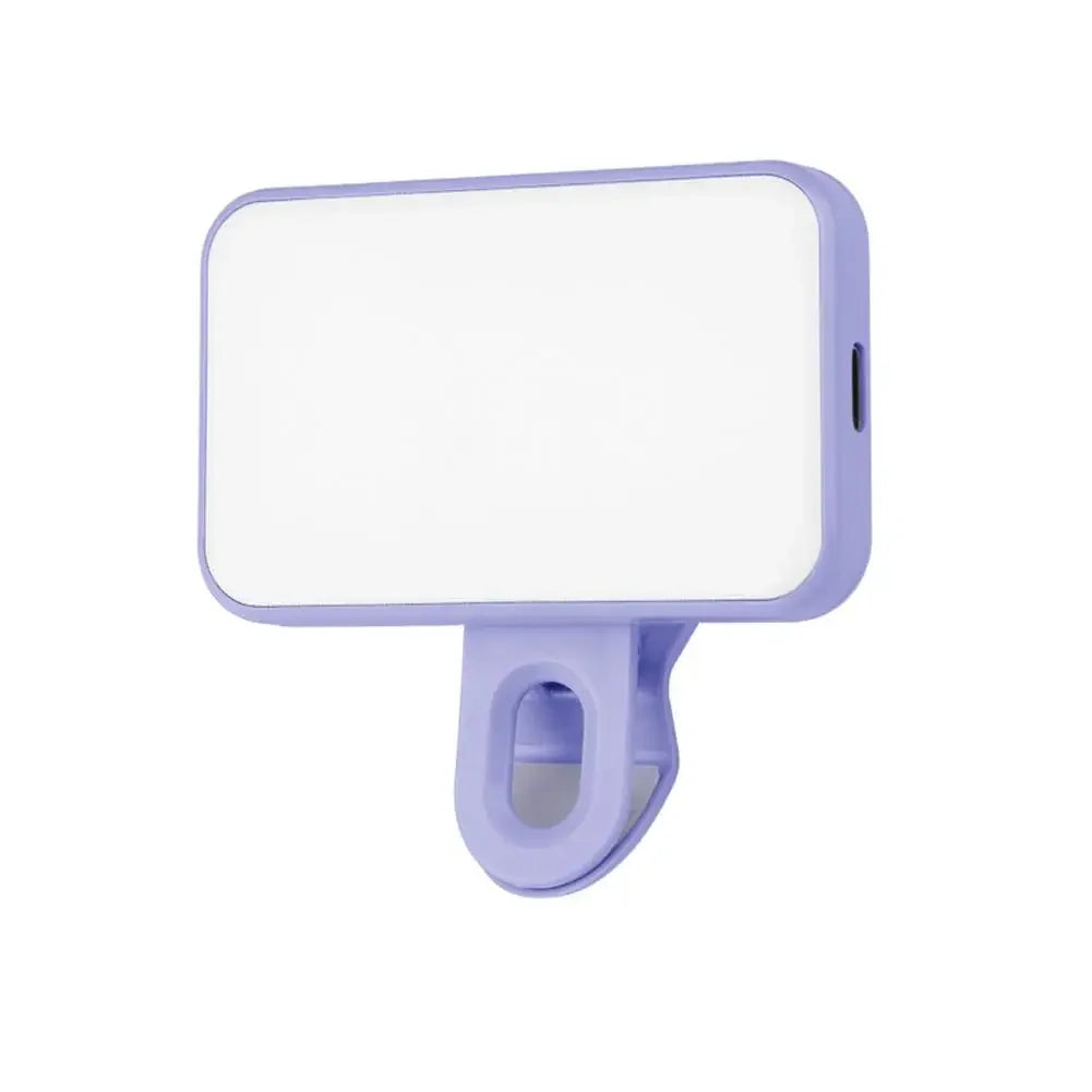 Portable Mini Selfie Fill Light Rechargeable 3 Modes Adjustable Brightness Clip On For Mobile Phone Make Up Computer Fill Light