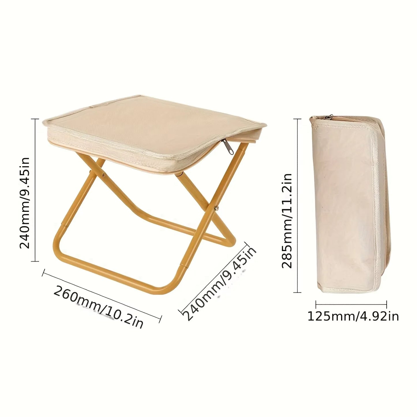 Portable multifunctional outdoor picnic camping folding chair, ultra light fishing stool, travel stool, fishing accessories