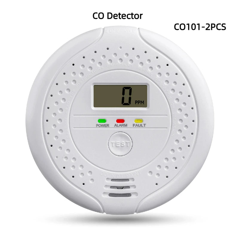 Independent CO Alarm Sensor Carbon Monoxide Alarm Detector High Sensitive Warning LCD Display CO Alarm
