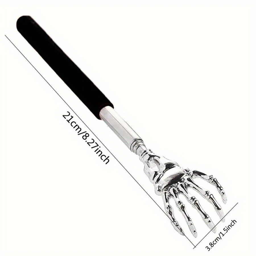 silvery Telescopic Back Scratcher, Portable Extendable Stainless Steel Scratchers for Men Women ,Mothers Gifts,Gifts For Men,G