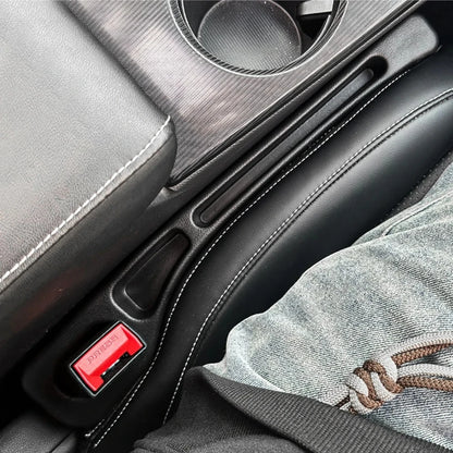 2Pcs Car Seat Gap Filler Seat Crevice Storage Box Bag Between Seats Console Organizer Decoration Interior Auto Accessories