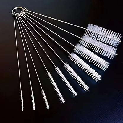 1 Set (10 Pieces) of Straw Cleaning Brush, Reusable Kitchen Tool, Straw Brush, Suitable for Glassware and Metal Straws