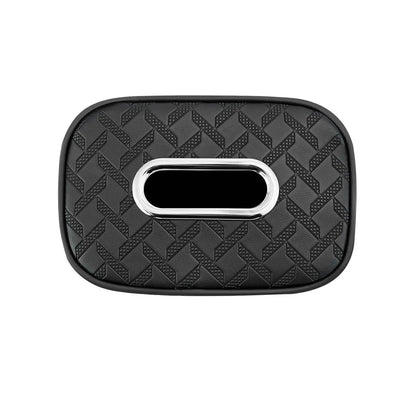 Car Tissue Box Holder Nappa  Leather Car Center Console Armrest Napkin Box Sun Visor Backseat Tissue Case with Fix Strap