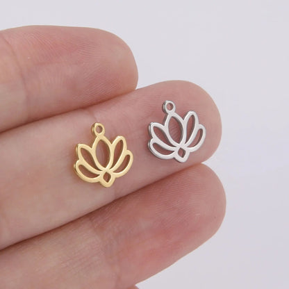 5pcs Stainless Steel Tree of Life Charms for Jewelry Making Moon Cross Butterfly Snake Pendant Tiny Charm Bracelet Earrings DIY