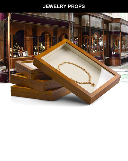 Oirlv wooden jewelry storage box Jewelry Storage Box Jewelry Necklace Pendant Ring Storage Display Box