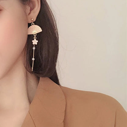 Korean Style Flower Cute Animal Dangle Earrings For Women Moon Stars Kitten Rabbit Balloon Asymmetric Earring Party Jewelry Gift