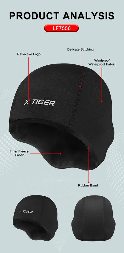 X-TIGER Winter Cycling Cap Windproof Thermal Ski Cap Running Skiing Motocycle Riding Hat Men Women MTB Bike Cycling Headwear