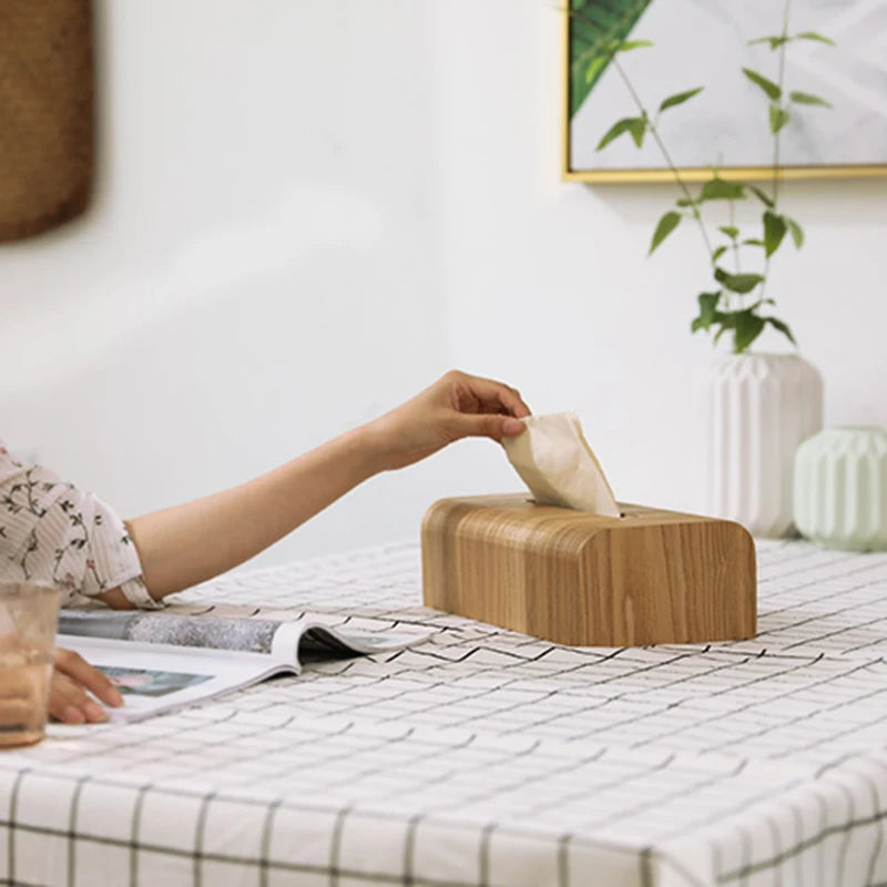 Classic Tissue Box for Living Room, Walnut Wood, Paper Box, Table Desktop Storage, Luxury Wooden Tissue Case, Home Ornament