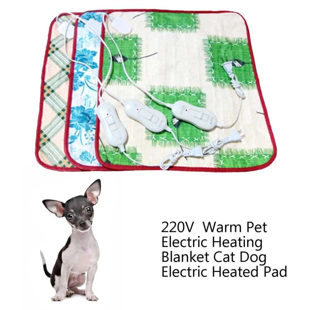 220V Pet Electric Heating Blanket Cat Electric Heated Pad Anti-scratch Dog Heating Mat Sleeping Bed For Autumn Winter