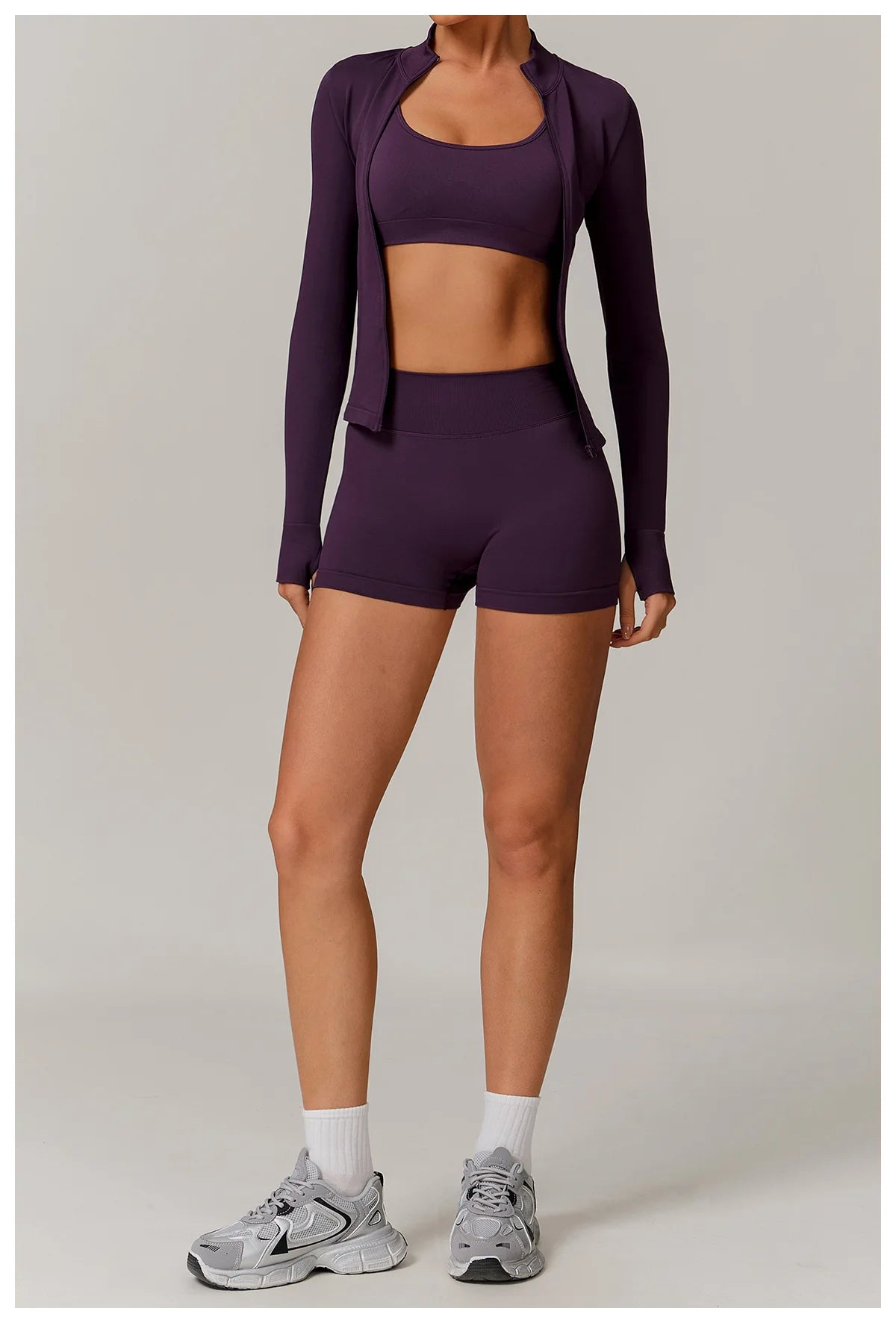 Women's High Waist Yoga Shorts Seamless Butt Lifting Fitness Pants Elastic Tummy Control Solid Outdoor Running Sports Leggings