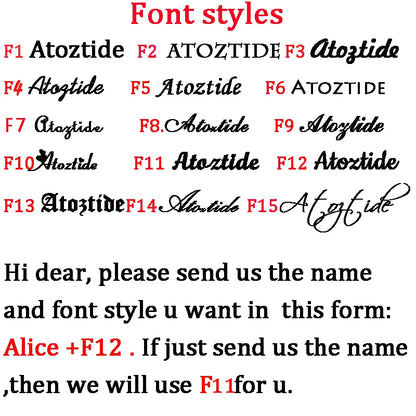 Atoztide Customized Fashion Stainless Steel Name Necklace Personalized Letter Gold Color Choker Necklace Pendant Nameplate Gift