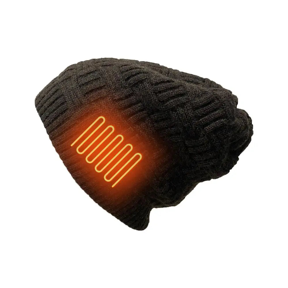 2020 New Washable Heated Hat Battery Heated Beanie Hat Electric Rechargeable Warm Winter Heated Fleece