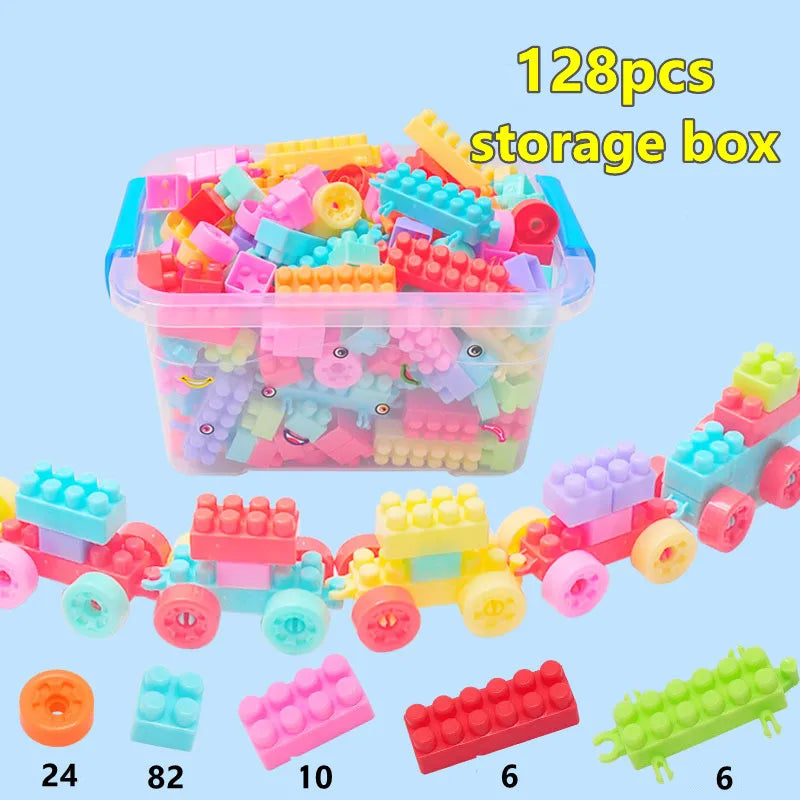 108pcs 128pcs Baby Building Blocks DIY Bulk Safety Bricks Toy Children Early Educational Toys