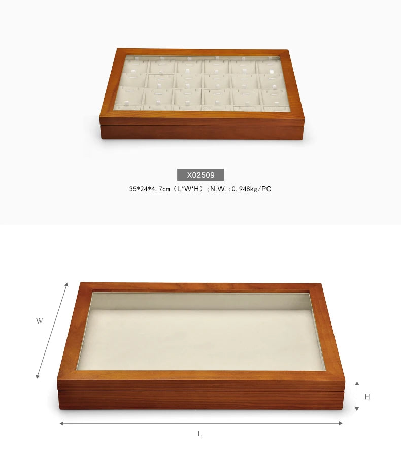 Oirlv wooden jewelry storage box Jewelry Storage Box Jewelry Necklace Pendant Ring Storage Display Box