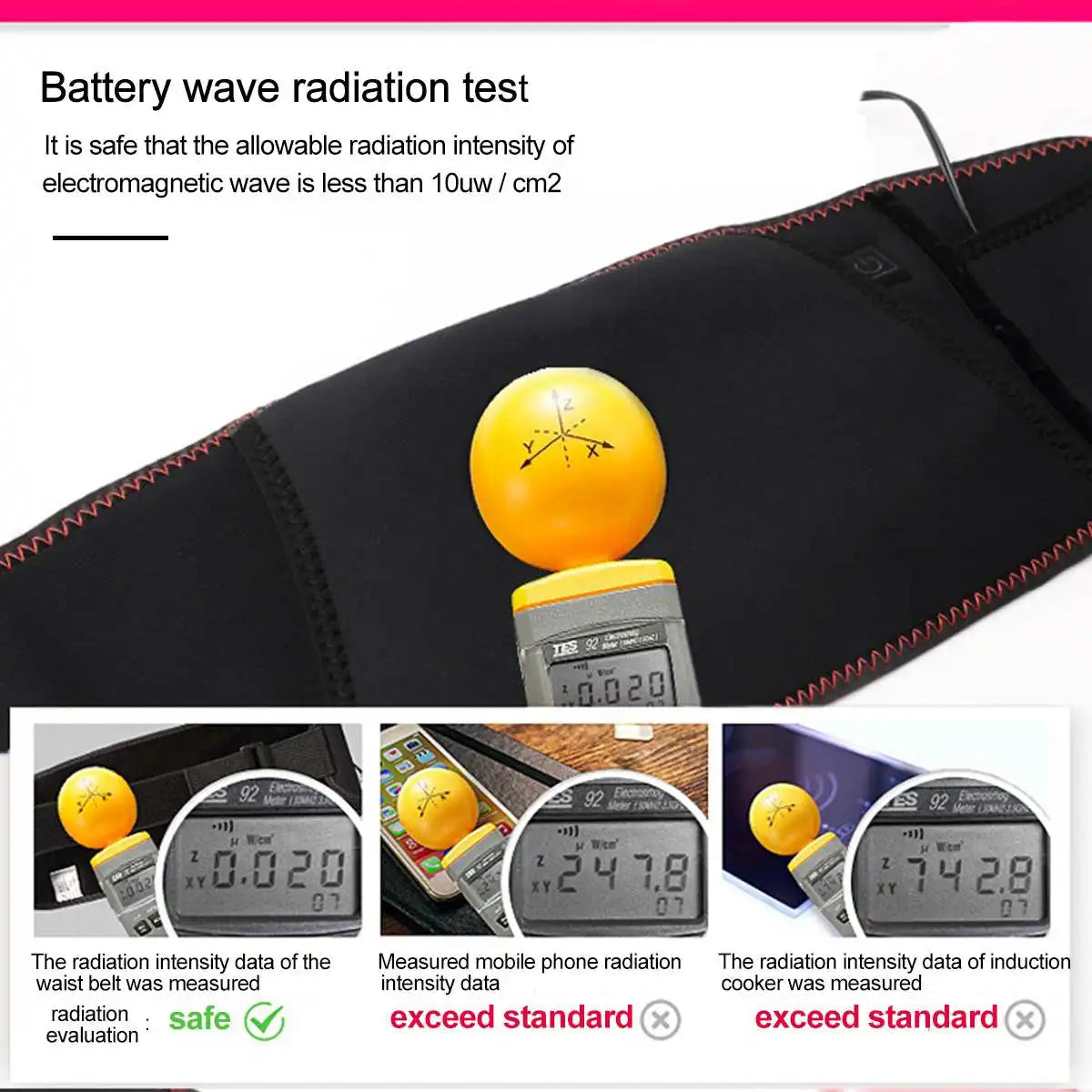 3 Gear Adjustable Waist Far Infrared Hot Compress Electric Heating Therapy Back Waist Support Belt Brace Massage Health Care