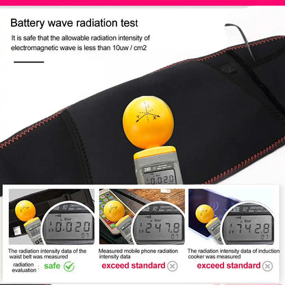3 Gear Adjustable Waist Far Infrared Hot Compress Electric Heating Therapy Back Waist Support Belt Brace Massage Health Care