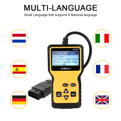 Hot Sales V310 OBD2 Scanner Auto Accessories EOBD/OBDII Code Reader with ELM327 Fault Scan Tool for Car Auto Diagnostic Tool