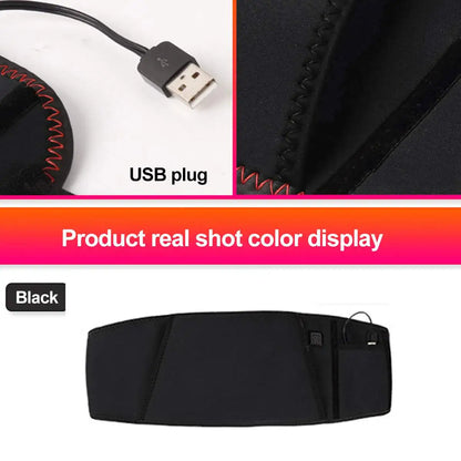 3 Gear Adjustable Waist Far Infrared Hot Compress Electric Heating Therapy Back Waist Support Belt Brace Massage Health Care