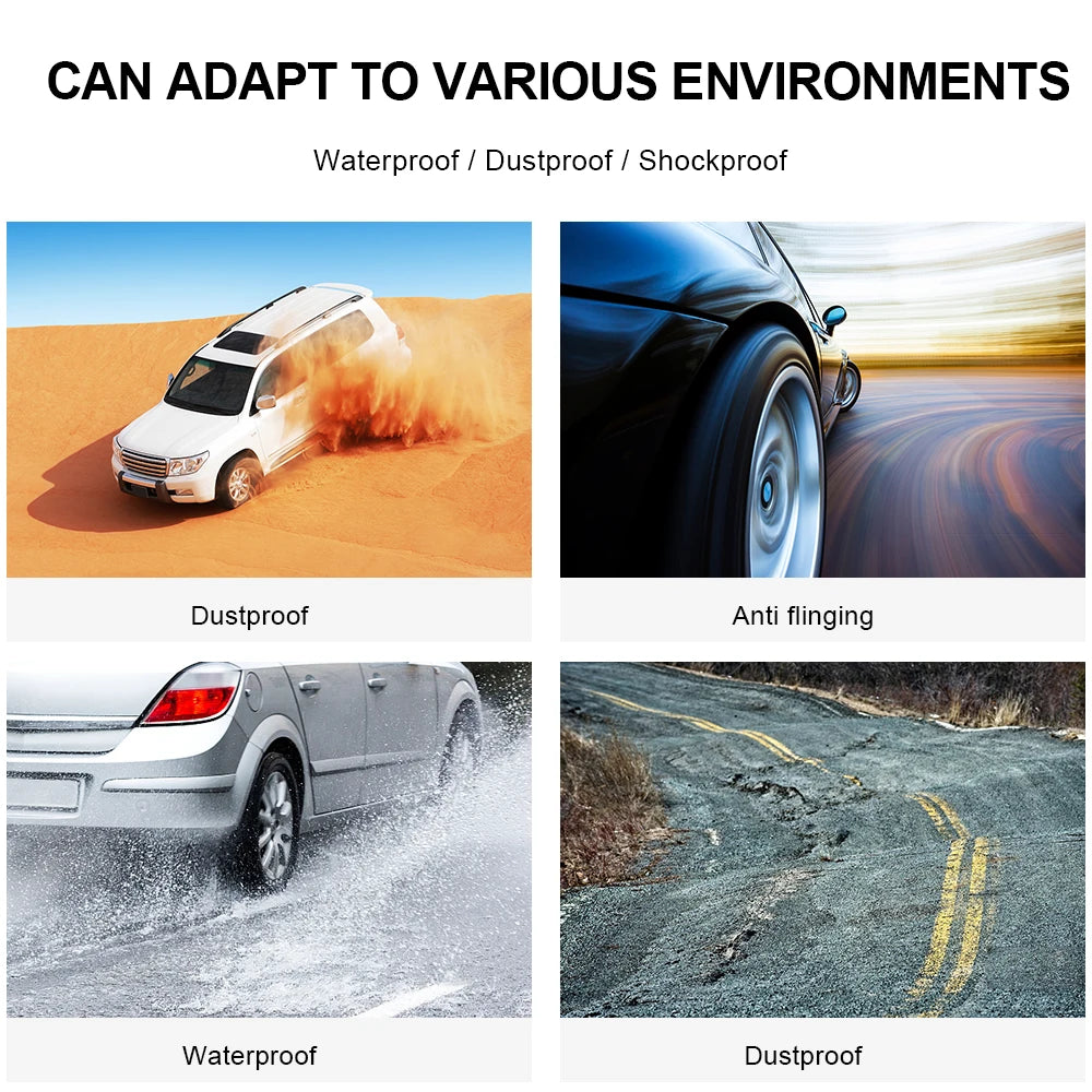 Solar TPMS Tire Pressure Monitoring System Temperature Warning Fuel Save Car Tyre Pressure Monitor 4 External Sensors Cartronics