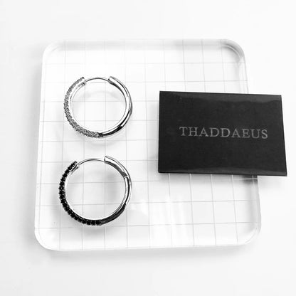 Hinged Hoop Creole Pave Earring,Europe Style Glam Fashion Jewerly For Women Brand New Gift In 925 Sterling Silver