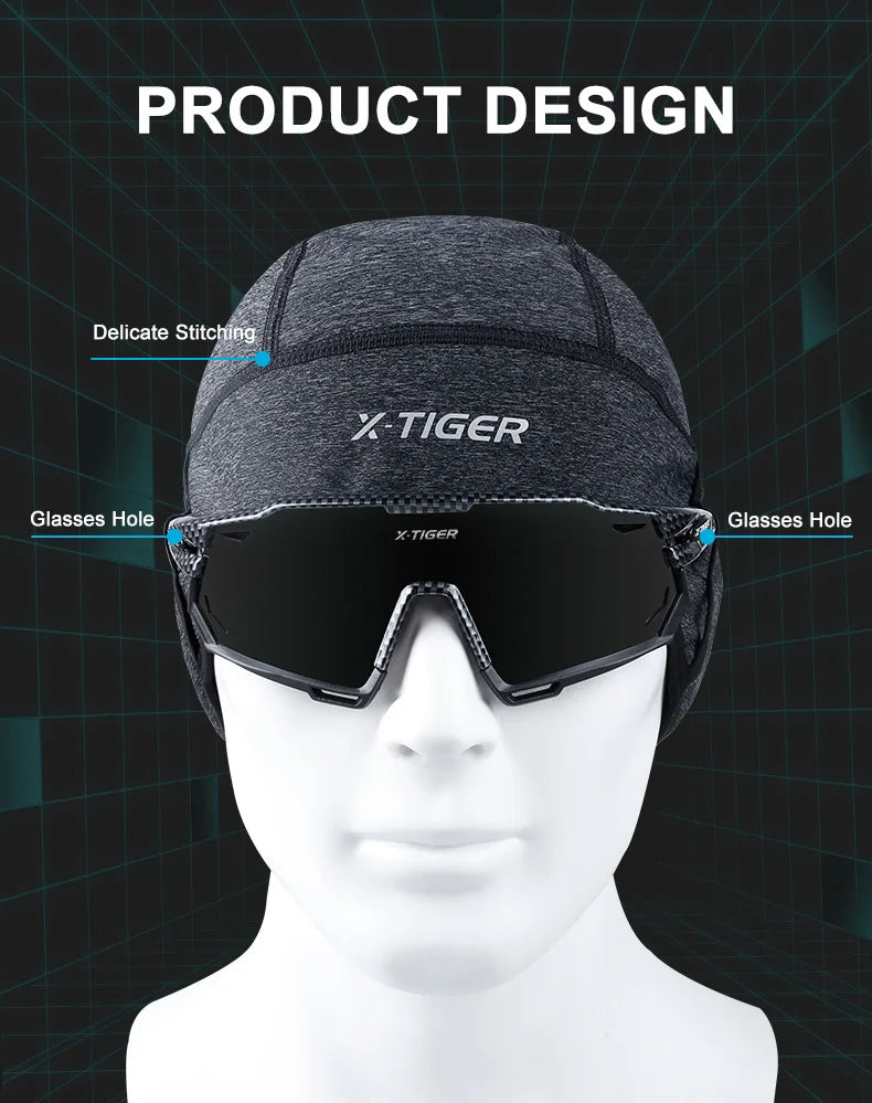 X-TIGER Winter Cycling Cap Windproof Thermal Ski Cap Running Skiing Motocycle Riding Hat Men Women MTB Bike Cycling Headwear