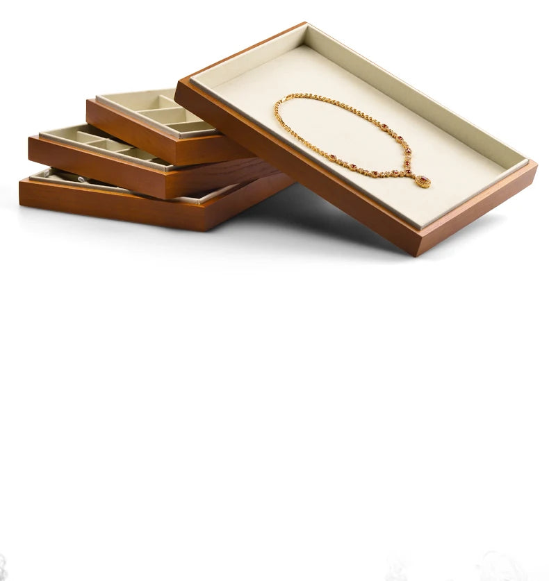Oirlv wooden jewelry storage box Jewelry Storage Box Jewelry Necklace Pendant Ring Storage Display Box