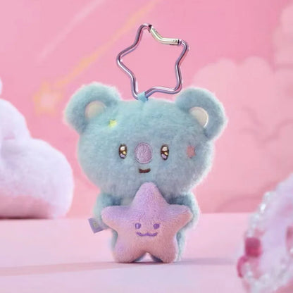 10Cm Anime Cartoon Bt21 Plush Toy Creative New Travel Series Tata Cooky Plush Doll Backpack Keychain Accessory Gift for Friends
