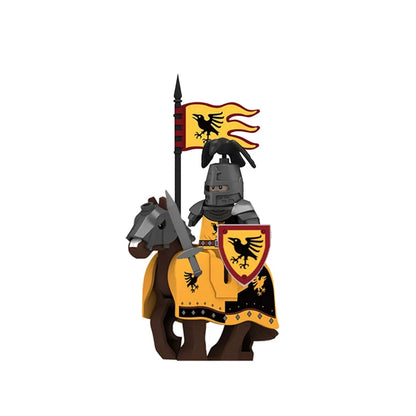 Medieval Knight Figure Building Blocks Roman Rohan Temple Soldier Infantry Commander Mount War Horse Wolf Orc Boy Toy Gift S009