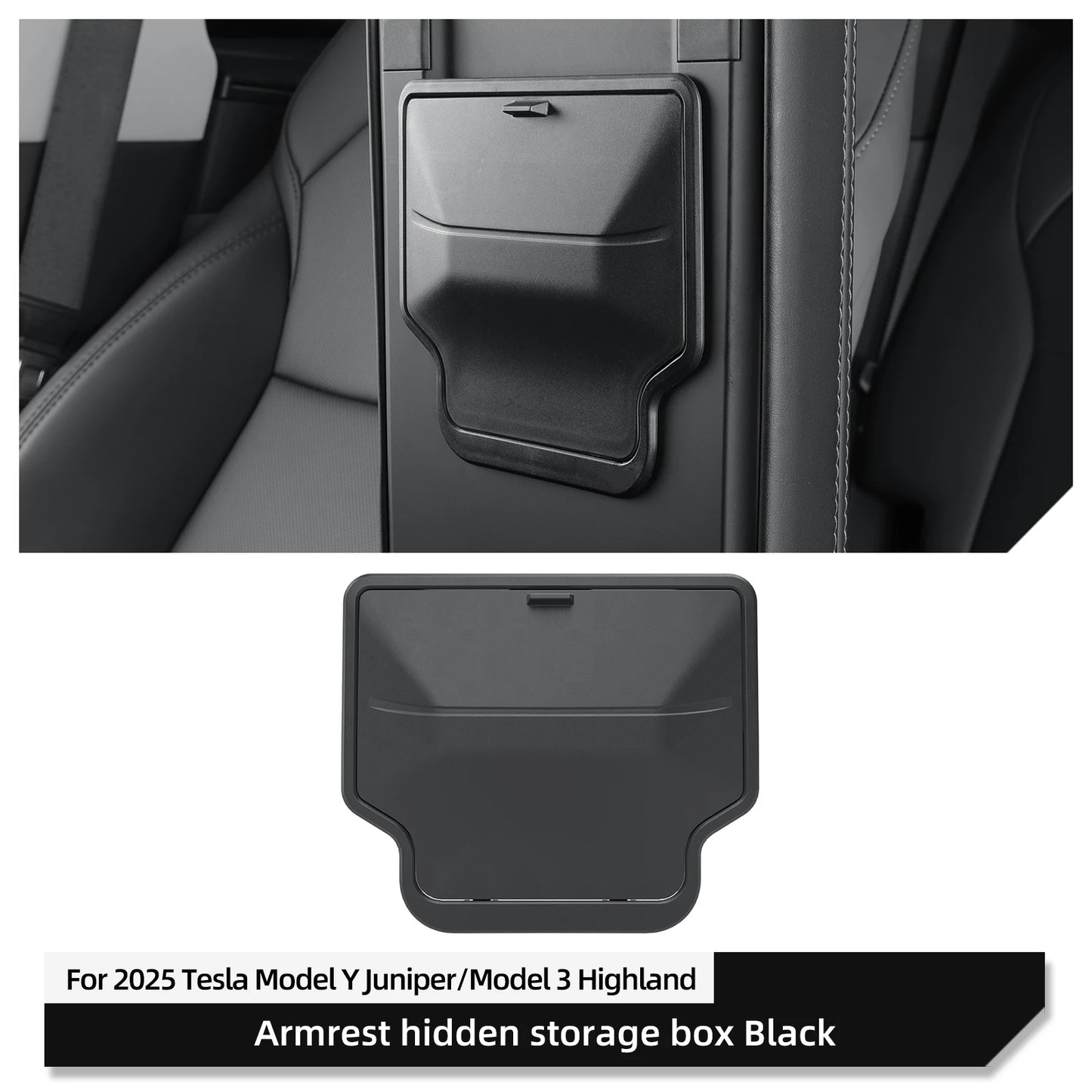 for Tesla Model Y Juniper/Launch 2025 Car Armrest Box Hidden Storage Box Model 3 Highland 2024-2025 Center Console Storage Case