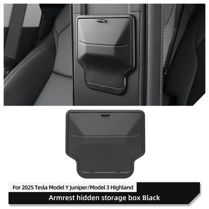 for Tesla Model Y Juniper/Launch 2025 Car Armrest Box Hidden Storage Box Model 3 Highland 2024-2025 Center Console Storage Case