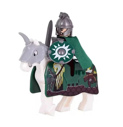 Medieval Knight Figure Building Blocks Roman Rohan Temple Soldier Infantry Commander Mount War Horse Wolf Orc Boy Toy Gift S009