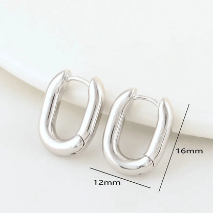 4PCS 16MM 18MM 20MM 14K Gold Color Brass Oval Earrings Hoops High Quality Jewelry Making Supplies Diy Findings Accessories