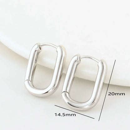 4PCS 16MM 18MM 20MM 14K Gold Color Brass Oval Earrings Hoops High Quality Jewelry Making Supplies Diy Findings Accessories