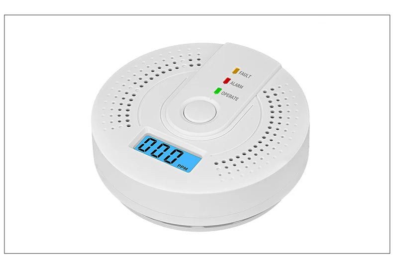 Independent CO Alarm Sensor Carbon Monoxide Alarm Detector High Sensitive Warning LCD Display CO Alarm
