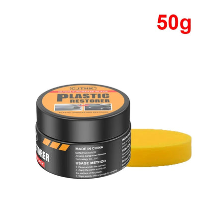 Car Plastic Restorer Crystal Clear Auto Interior Leather & Panel Renewal Wax Coating Agent Back To Black Gloss Car Wax Polish