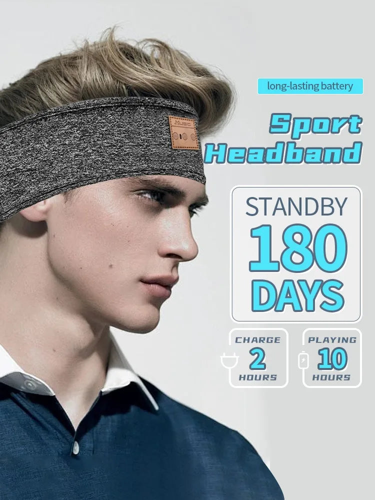 HYE Bluetooth Earphones Sports Sleeping Headband Elastic Wireless Headphones Music Eye Mask Wireless Bluetooth Headset Headband