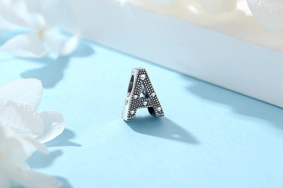 Original 925 Sterling Silver Charms Beads 12 Zodiac A-Z Letters Virgo Aries Fit Pan Brand Bracelets Necklaces Jewelry For Women