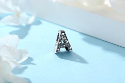 Original 925 Sterling Silver Charms Beads 12 Zodiac A-Z Letters Virgo Aries Fit Pan Brand Bracelets Necklaces Jewelry For Women