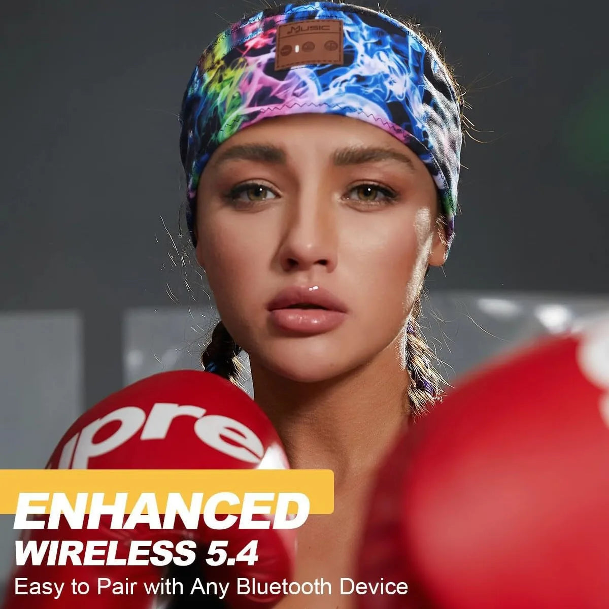 HYE Bluetooth Earphones Sports Sleeping Headband Elastic Wireless Headphones Music Eye Mask Wireless Bluetooth Headset Headband