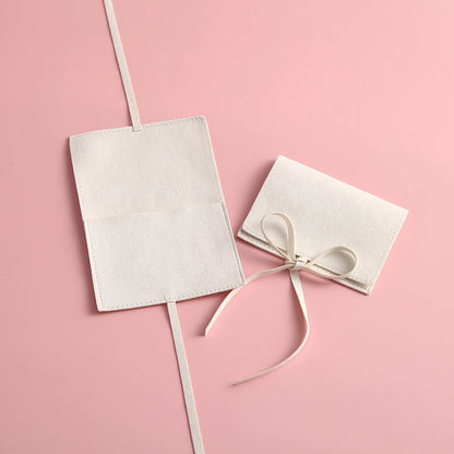 10pcs Velvet Jewelry Packaging Pouches Chic Wedding Favor Bags Cream microfiber Cosmetic Bags Product Package Wedding Gift Bag