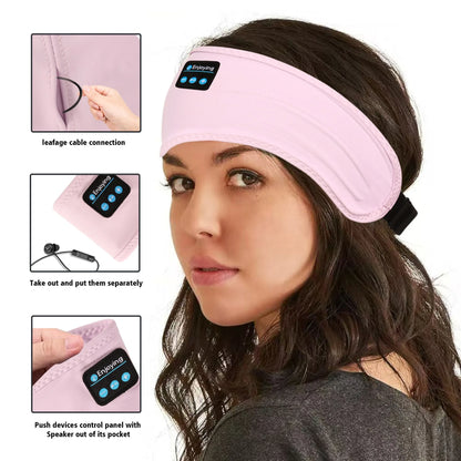 HYE Bluetooth Earphones Sports Sleeping Headband Elastic Wireless Headphones Music Eye Mask Wireless Bluetooth Headset Headband