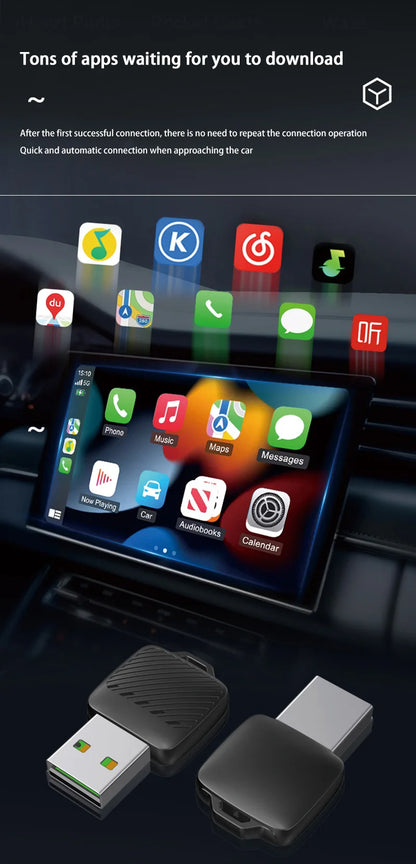 2 in 1 Wireless Android Auto Adapter Wireless CarPlay Dongle Car Intelligent Systems AI Smart Box For Car Wired CarPlay