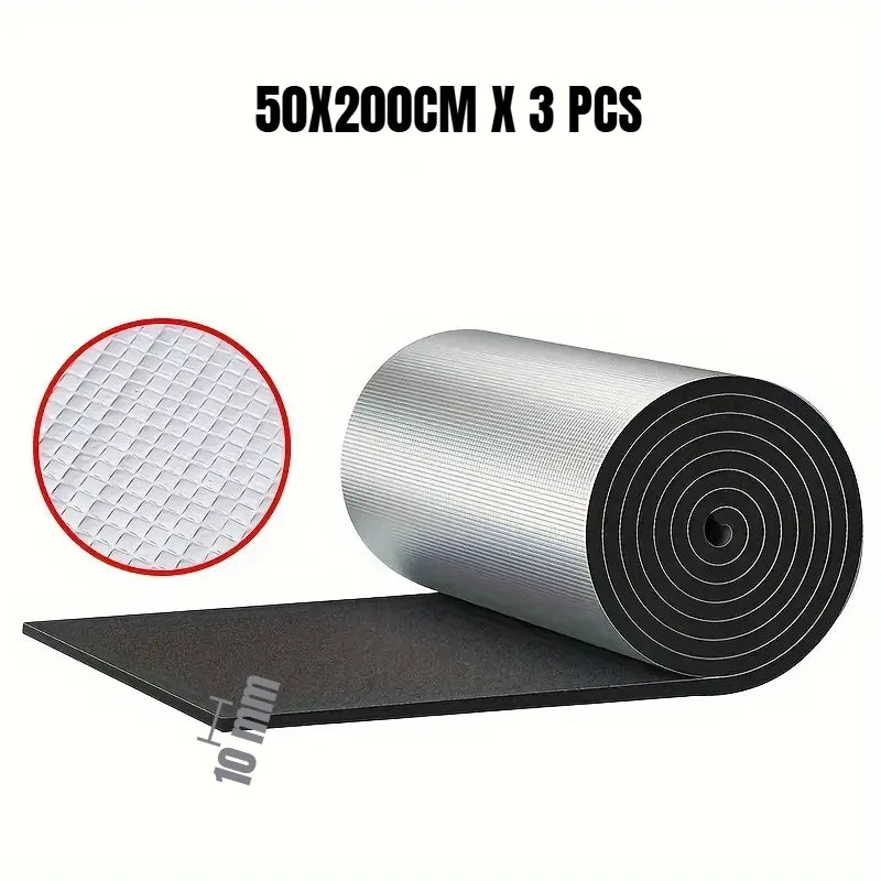 Fireproof Heat and Sound Insulation Mat 200x50cm Acoustic Thermal Mat Soundproof Wall Panels Noise Insulation for Car Deadening