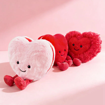 Cute Heart Shape Plush Toy Soft Heart Stuffed Doll Adorable Valentine's Day Romantic Gifts  Plushies for Lovers