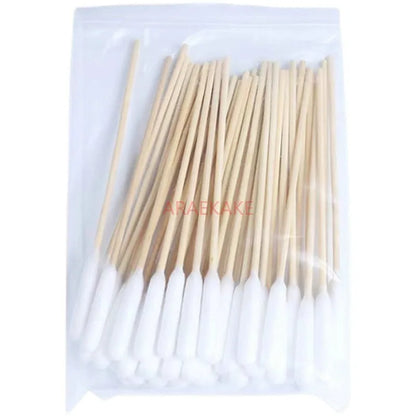 50pcs Cotton Swabs, Pet Cotton Ear Buds for Dog Ear Care, Long Bamboo Cotton Sticks for Dog Ear Cleaning Solution
