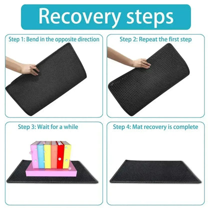 Large size Cat Litter Mat Eva Double Layer Waterproof Cat Litter Mat Pet Litter Box Mat Pet Toilet Cat Mat Cat Toilet Mat