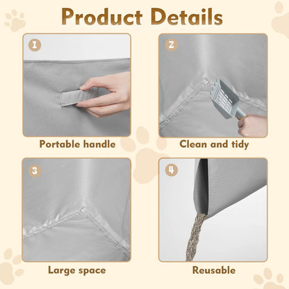 3PCS Liner F Compatible with Modkat Flip Litter Box Reusable Liners for Flip Litter Box Liner F for Cat Litter Box