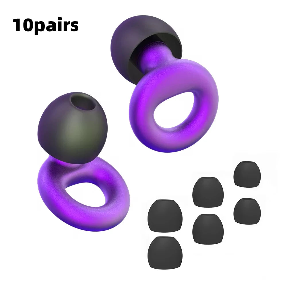 Silicone Earplugs for Swimming Sleep Noise Cancel Noise Reduction-Soundproof Reduce Disturbances -Quality loop Earplugs