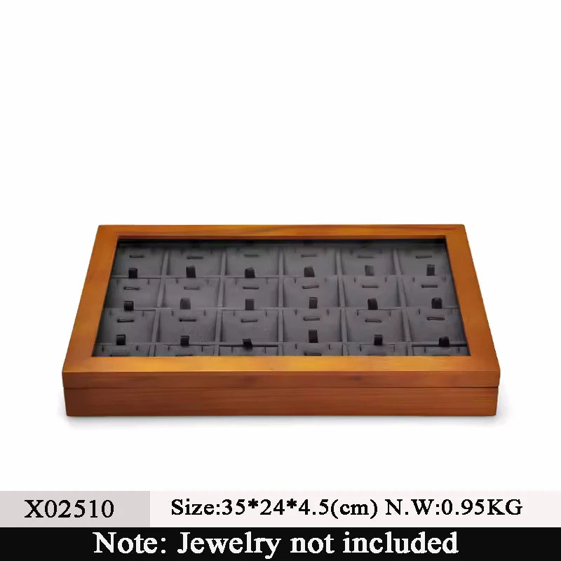 Oirlv wooden jewelry storage box Jewelry Storage Box Jewelry Necklace Pendant Ring Storage Display Box